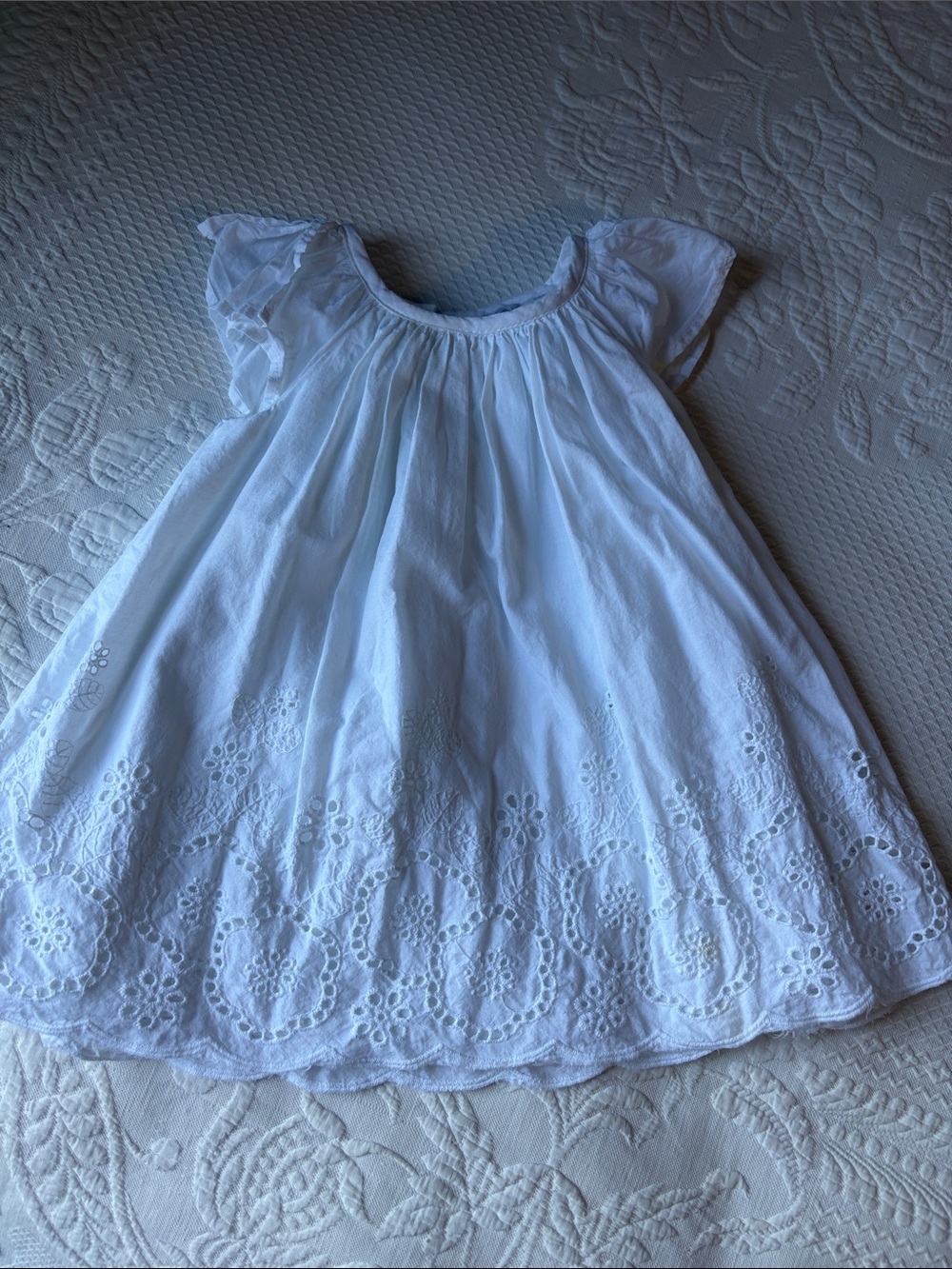 Baby Tahari white eyelet dress